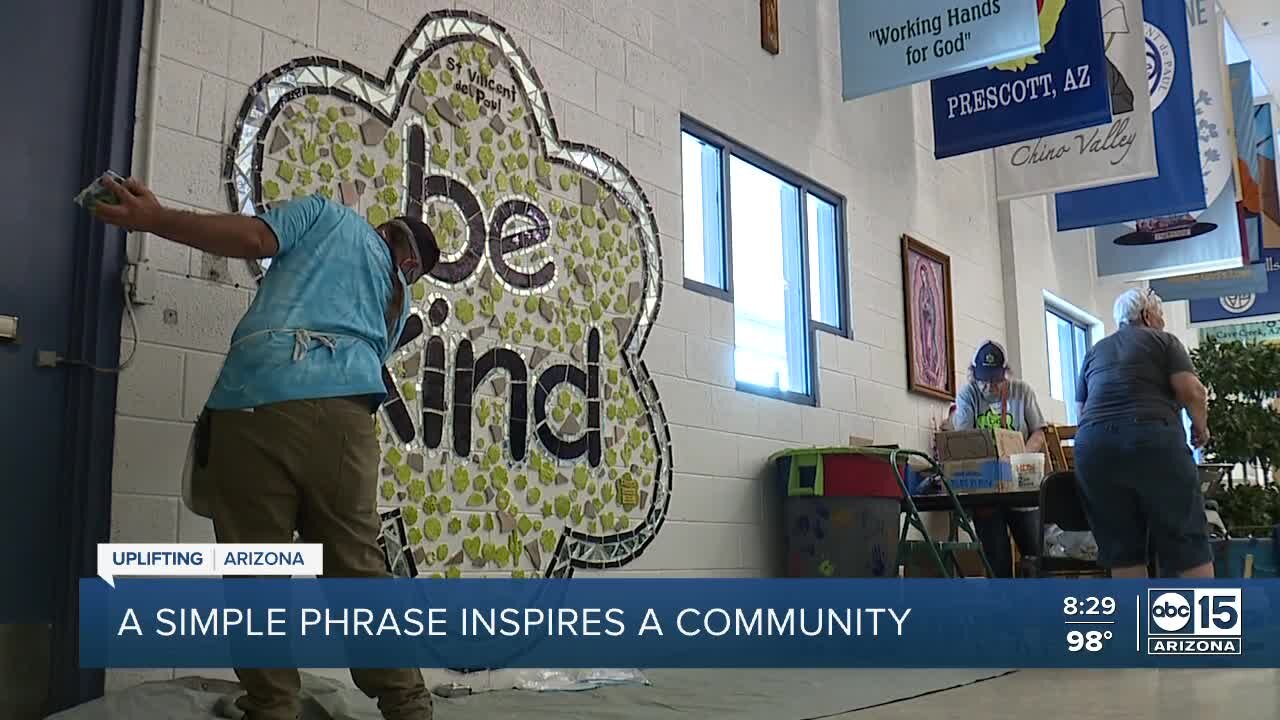 Valley artist helps spread kindness with mural at dining hall