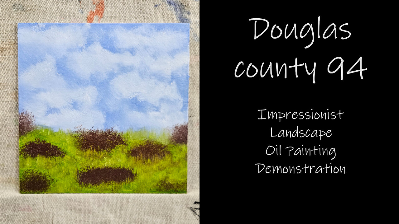 "Douglas County 94" Impressionist Oil Landscape Painting 8x8 #forsale #demonstration