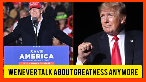 DonaldTrump: We never talk about greatness anymore##. save America, Arizona Rally