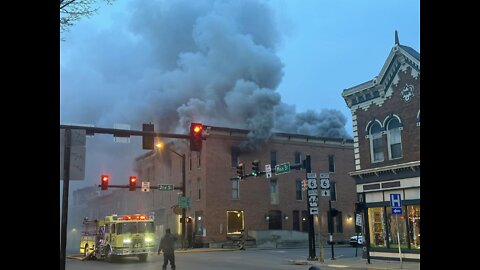 Over 100 firefighters respond to fire at Hotel Crittenden in Coudersport, PA