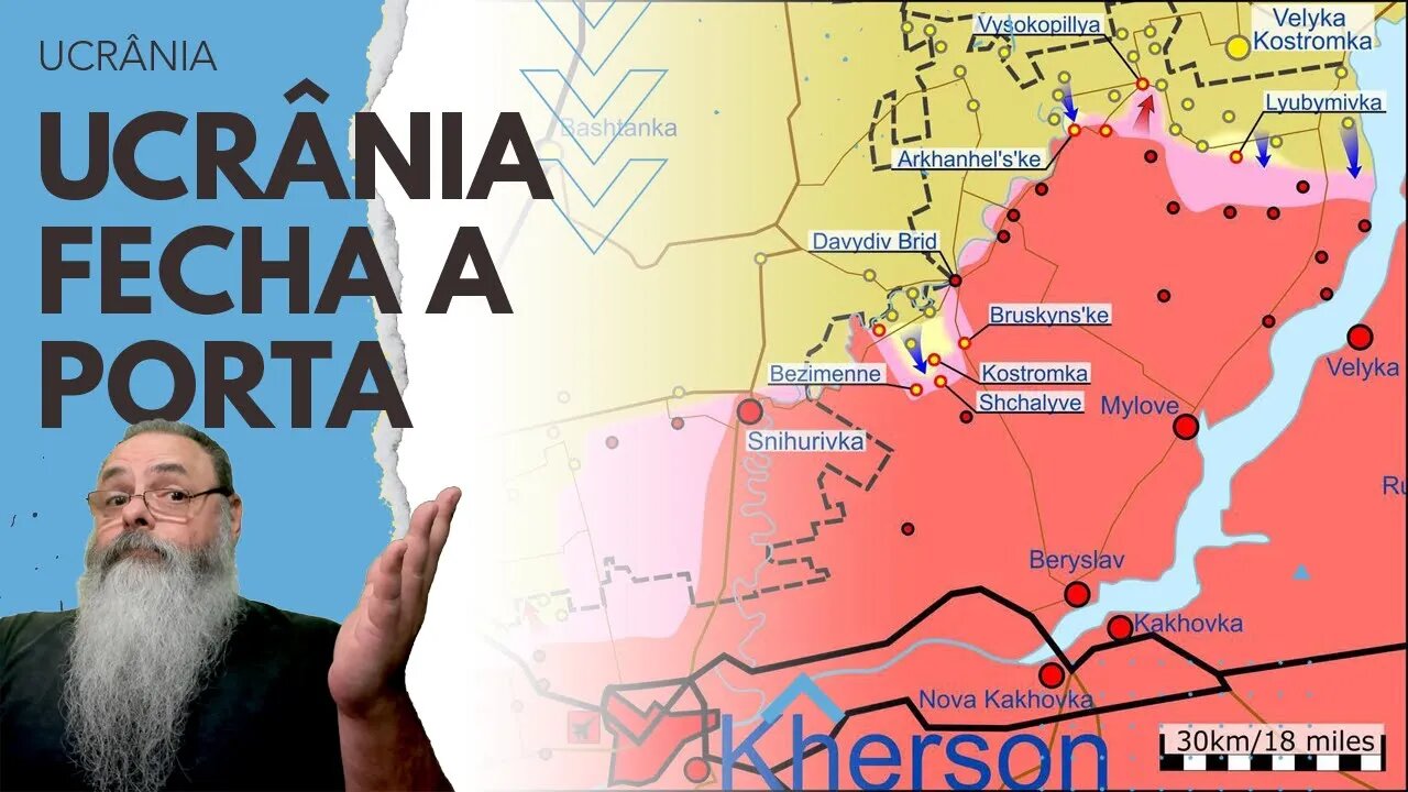 Principal eixo da CONTRA-OFENSIVA UCRANIANA fecha estrada que ABASTECE RUSSOS na região de KHERSON