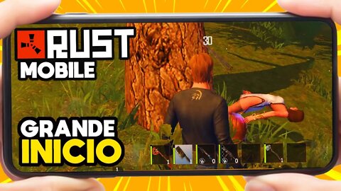 PRIMEIRO DIA DE SOBREVIVÊNCIA NO LAST ISLAND OF SURVIVAL - RUST MOBILE
