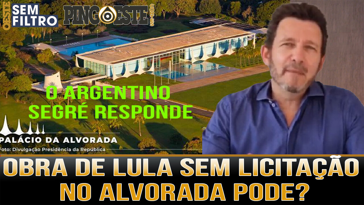 Lula quer reformar Palácio Alvorada sem licitação [GUSTAVO SEGRÉ]