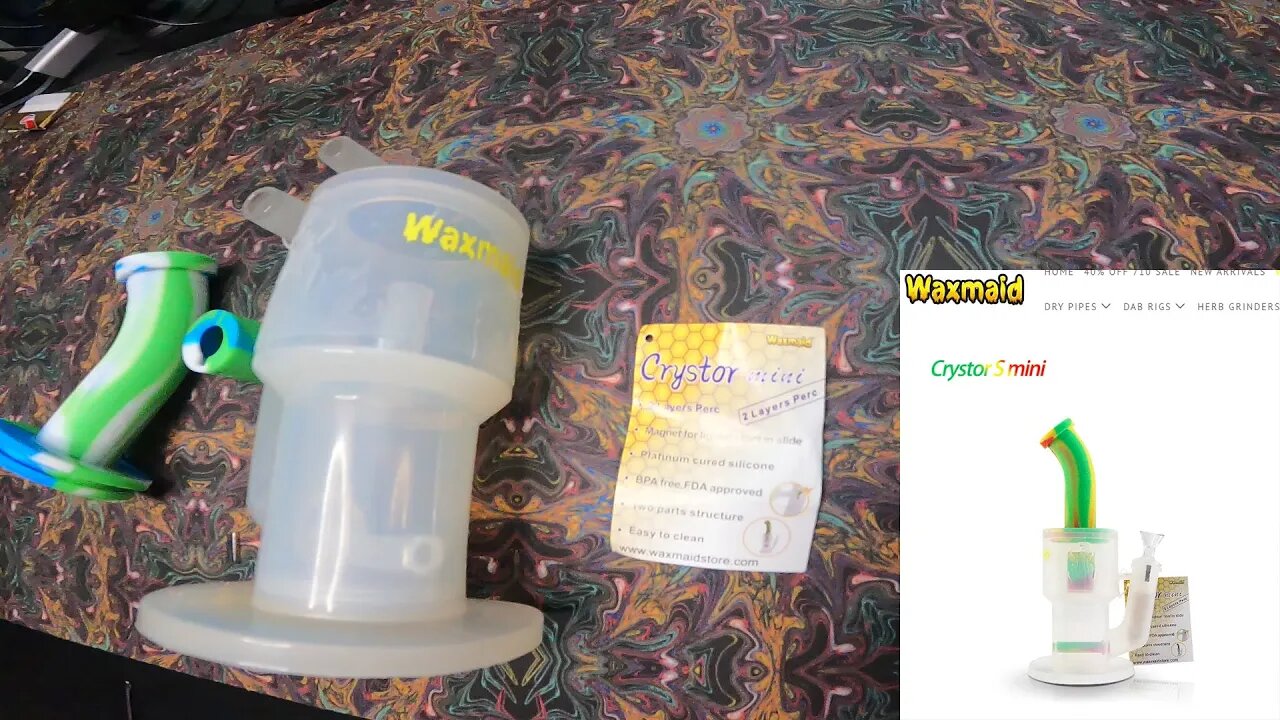 WaxMaid Crystor Mini 2 Perc Silicone Water Piece W/ CCV Whip & Puffco Peak Pro Opal Function Test!