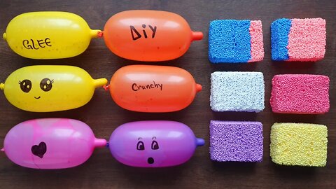 Making Slime with Funny Balloons and Foam Bricks #8