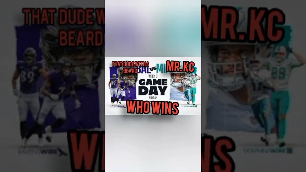 Baltimore Ravens vs Miami Dolphins week 2 picks #shorts #nfl #ravens #dolphins