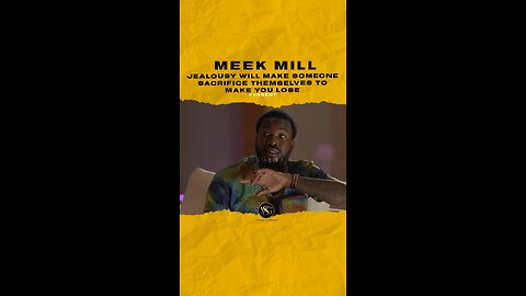 #meekmill Jealousy will make someone sacrifice themselves to make you lose. 🎥 @cthagod
