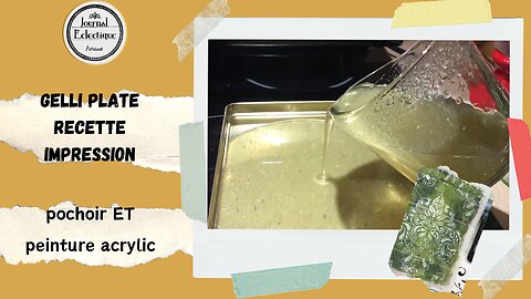 impression a la plaque de gel, et recette
