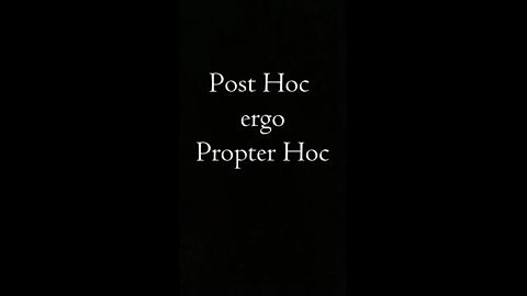 Post Hoc ergo Propter Hoc #philosophy #criticalthinking #shorts #post #fallacy