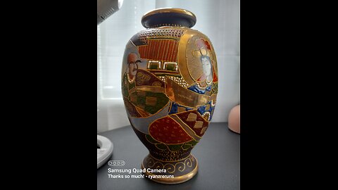 Antique Japanese Satsuma Moriage Vase