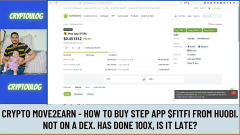 Crypto Move2Earn - How To Buy Step App $FITFI From Huobi. Not On A Dex. Has Done 100x, Is It Late?