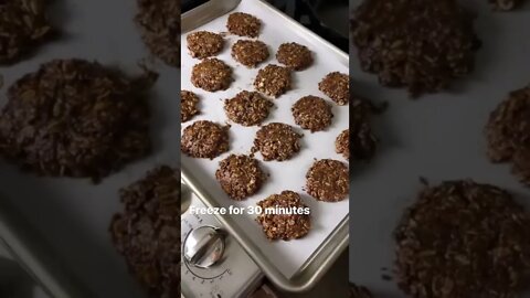 Vegan No Bake Chocolate Peanut Butter Oat Cookies