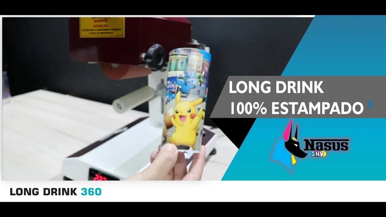 Como estampar todo o copo long drink
