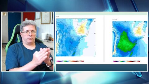 Previsão do tempo com queda das temperaturas e geadas no Cone Sul
