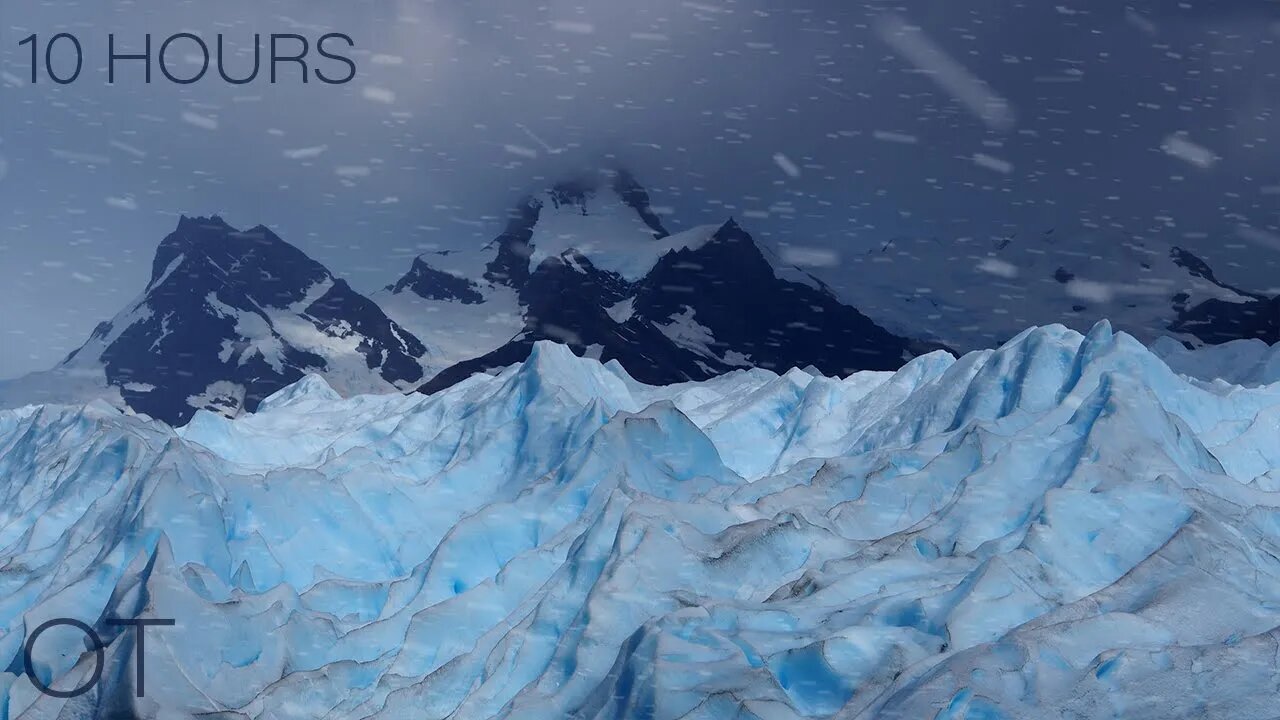 BLIZZARD IN PATAGONIA| Howling wind and blowing snow for Relaxing| Studying| Sleep| Winter Ambience