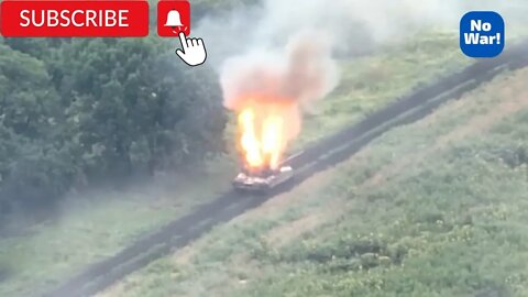 The 93rd mechanized brigade destroys an enemy T-80BVM tank using the Javelin ATGM!