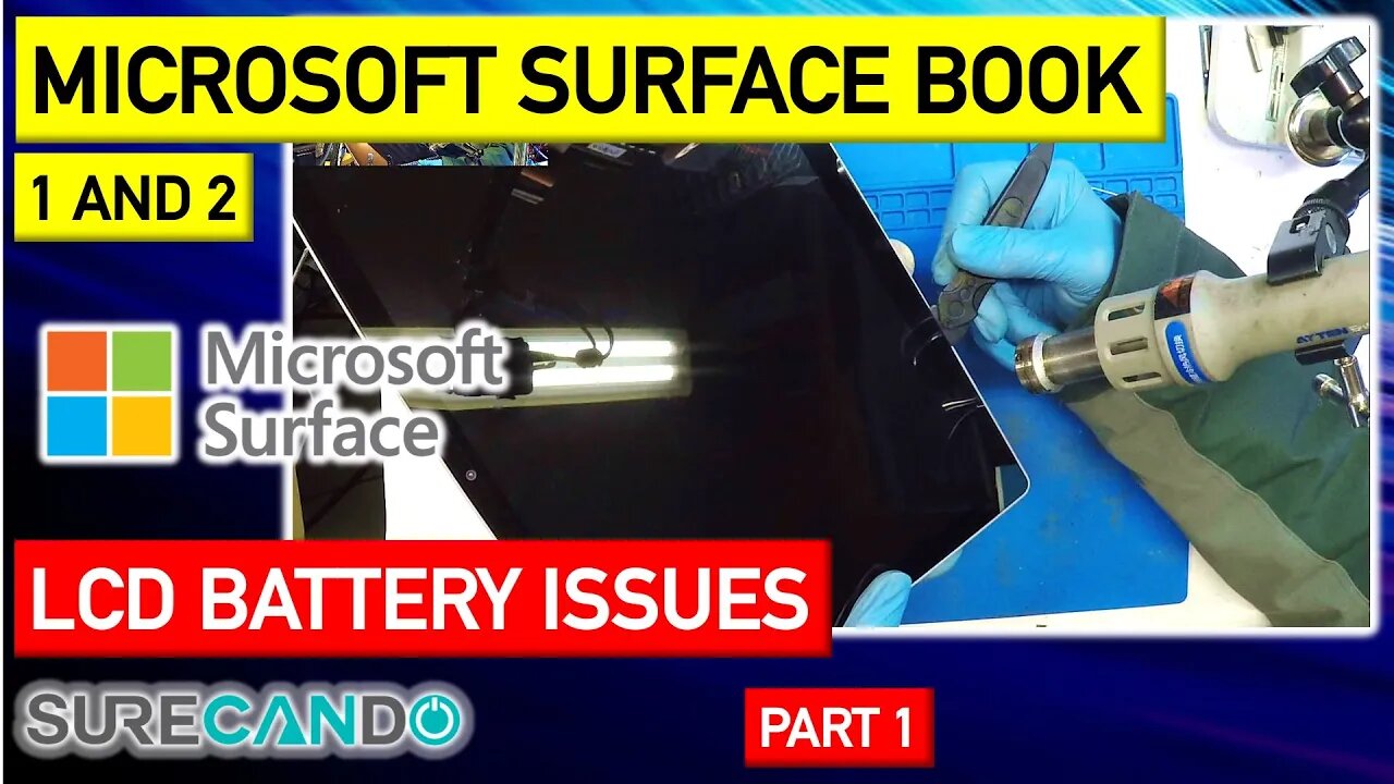 Microsoft Surface Book 1_2 LCD Battery replacement guide. Fix dock connection LCD Replacement Part 1