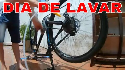 Dia de limpeza da relação da bike