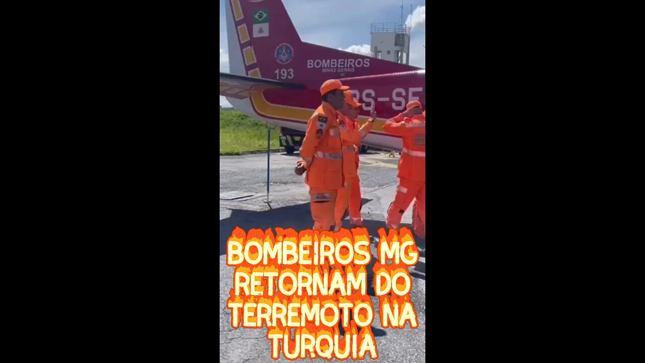 Retorno do terremoto da Turquia Síria de bombeiros de Minas Gerais