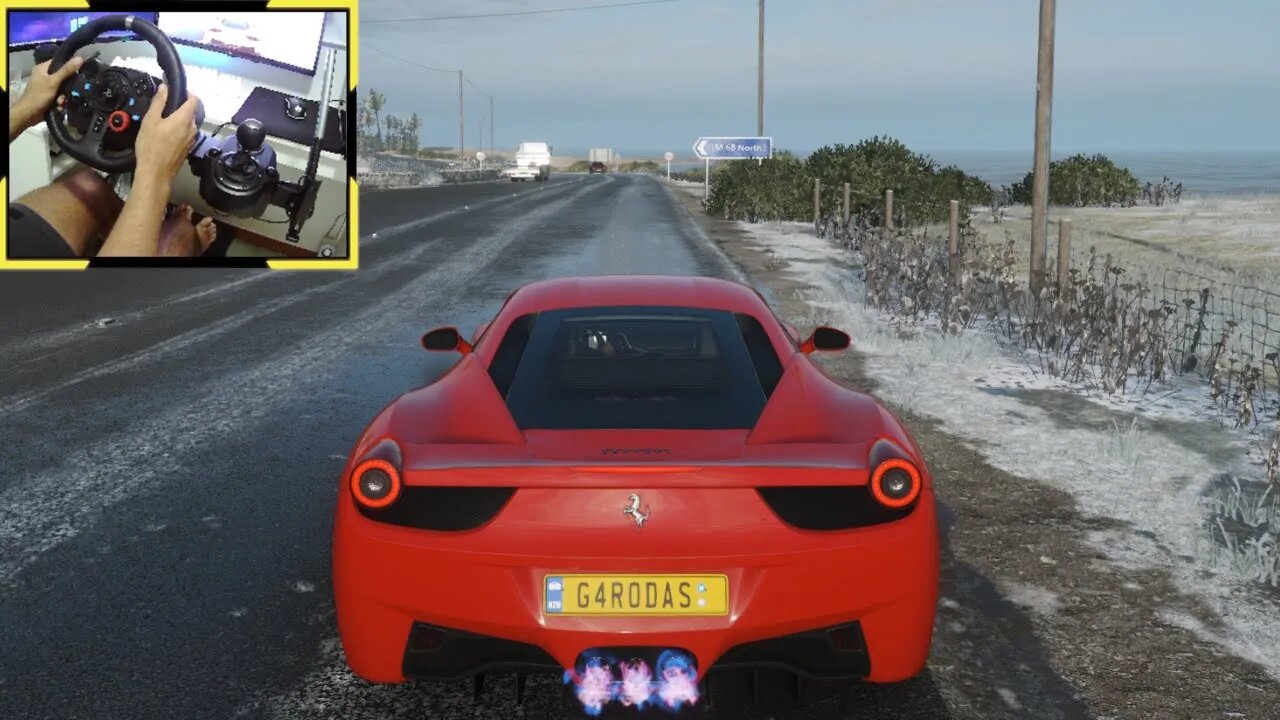 FERRARI 458 ITALIA - Forza Horizon 4 gameplay / Volante Logitech g29