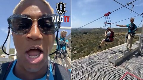 Tiffany Haddish Tries Zip Lining For The 1st Time! 😱