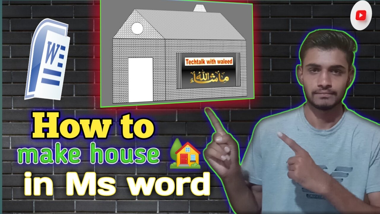 how to make a house in Ms word