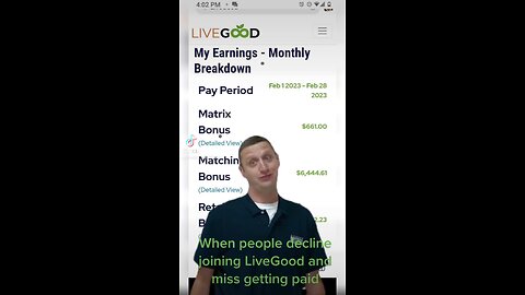 When people decline joining #LiveGood and miss getting paid each week 👀💵 #motivation #fyp