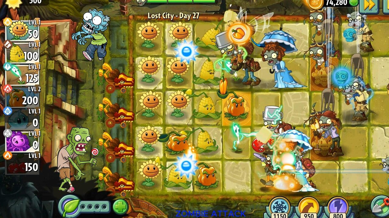 Plants vs Zombies 2 Lost City Day-27