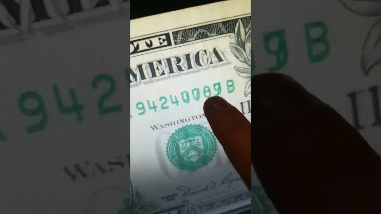 Super Rare Dollar bill serial number mistake! #money #dollar