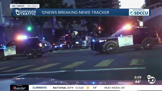 Downtown rollover crash