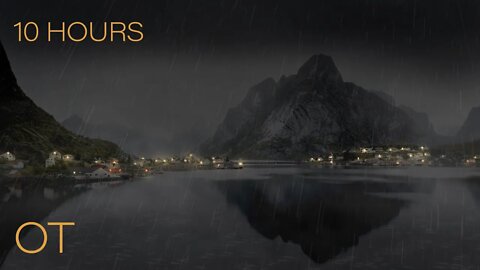 Thunderstorm in Lofoten | Soothing Rain & Thunder for Relaxation | Study | Sleep | 10 HOURS Ambience