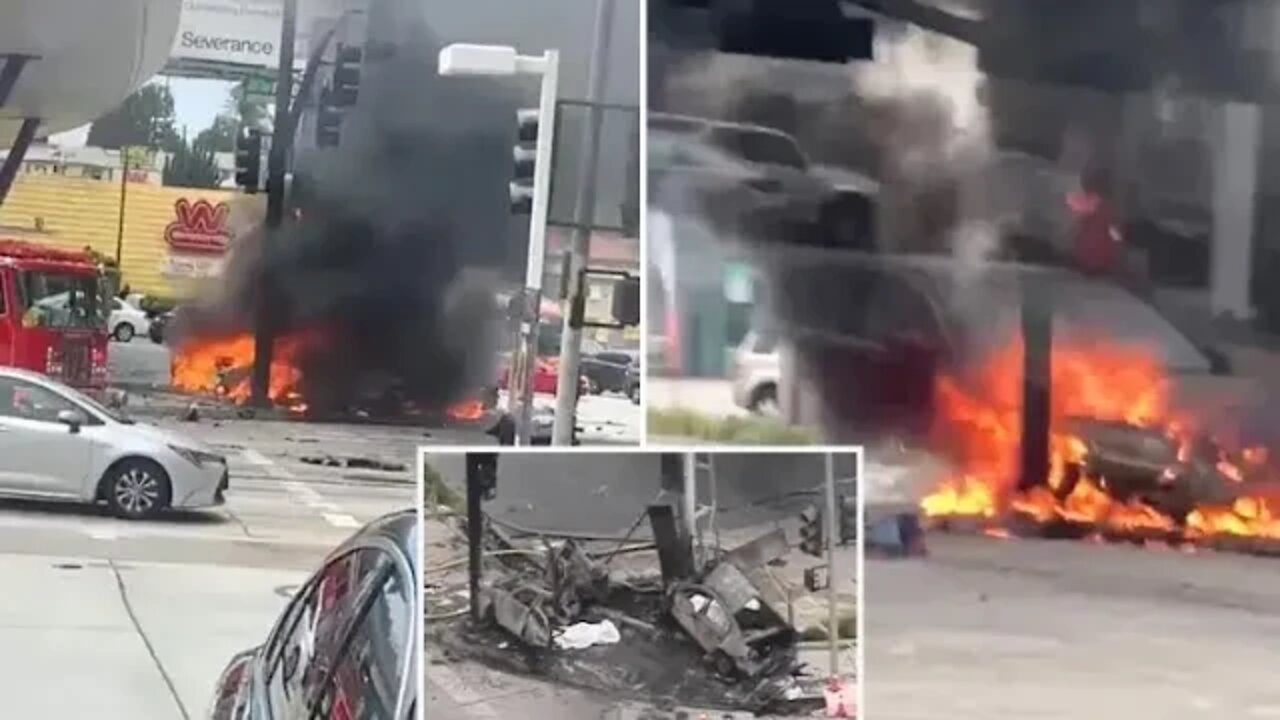 Fiery crash near Los Angeles takes 5 lives, including baby