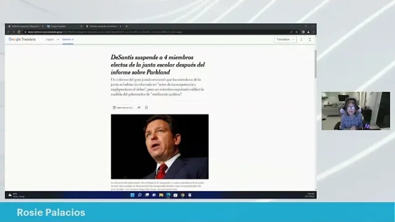 Gob. Ron DeSantis suspende a 4 miembros de la Junta Escolar de Broward de sus cargos !