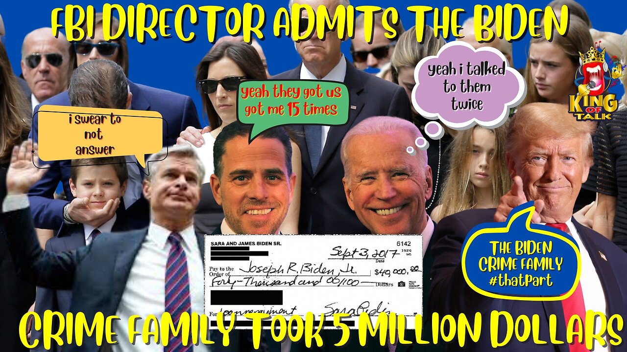 FBI DIRECTOR ADMITS JOE BIDEN TOOK 5 MILLION DOLLARS FROM FOREIGN COMPANY #thatpart