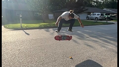 Heelflip in front of the house