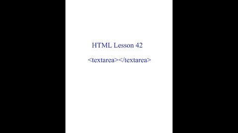 HTML Lesson 42