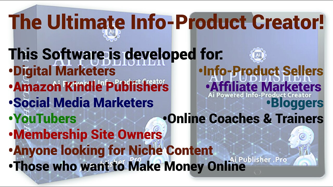 AI PUBLISHER Demo - The Ultimate Info-Product Creator!