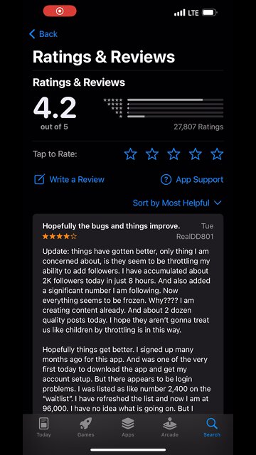 Truth Socail iOS Review manipulation