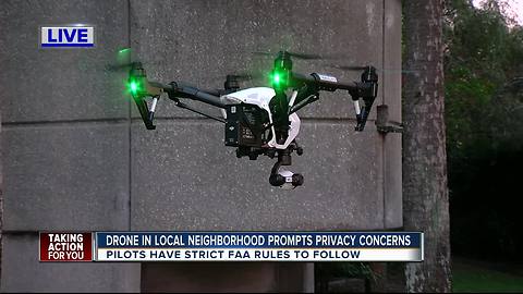 Tampa family concerned after strange drone hovers above their home