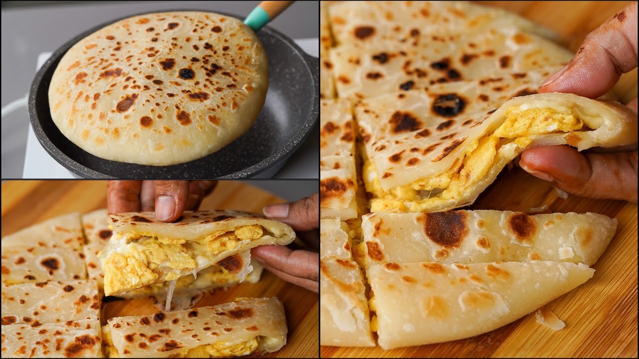 Egg Cheese Paratha Recipe | Cheese Stuffing Paratha | Egg Cheese Bread Recipe | N'Oven Foods