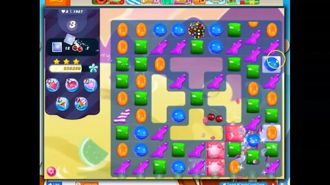 Candy Crush Level 1987 Talkthrough, 16 Moves 0 Boosters