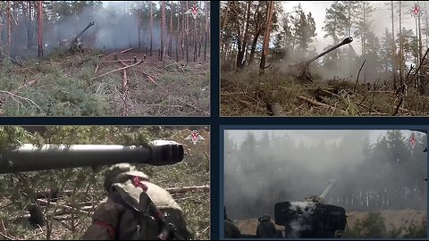 ⚔ 🇷🇺 DENAZIFIED - Russian Field Artillery Destroys Camouflaged Ukrainian Positions