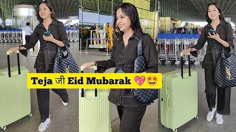 Tejasswi Prakash looks so Fab in Airport look she Surprisingly Spotted at Mumbai Airport 😍📸✈️