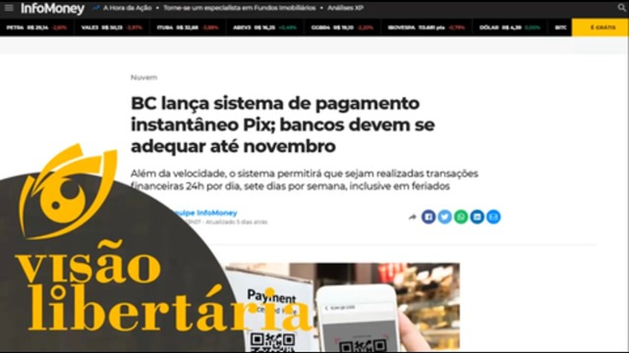 BC lança sistema de pagamento instantâneo Pix | Visão Libertária - 24/02/20 | ANCAPSU