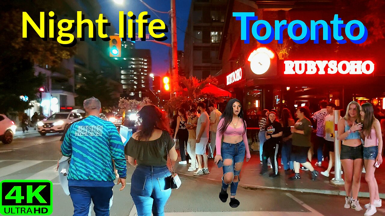 【4K】Saturday Night Downtown Toronto Canada 🇨🇦