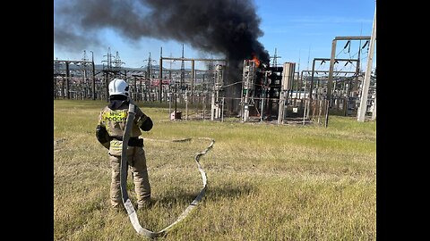 In Novorossiysk, Ruzzia the Kirillovskaya substation is on fire, more than 20