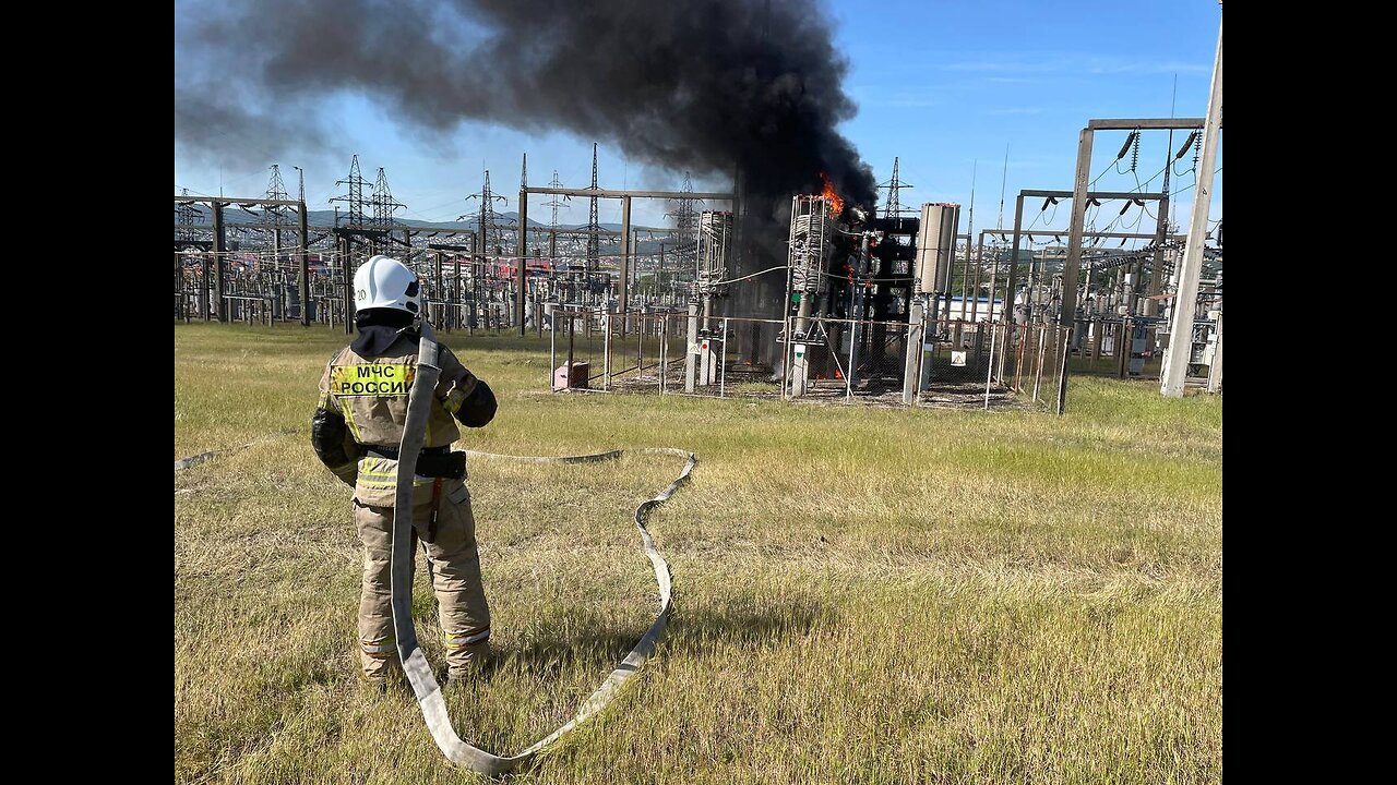 In Novorossiysk, Ruzzia the Kirillovskaya substation is on fire, more than 20