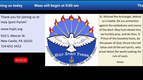 NCTV45 CATHOLIC MASS FROM HOLY SPIRIT PARISH (ST VITUS) THURSDAY NOVEMBER 5, 2020