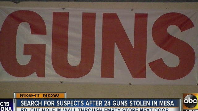 Police on hunt for suspects after guns stolen in Mesa