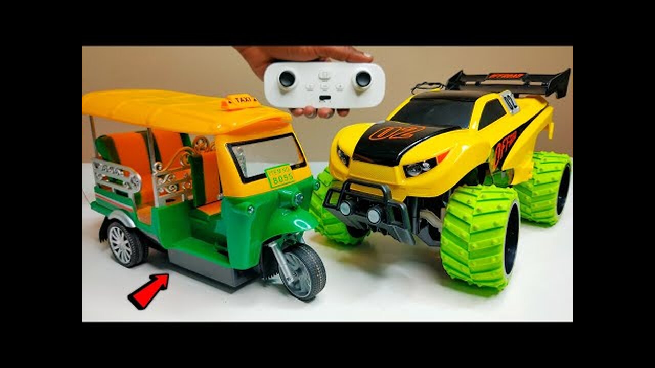 Fastest RC AutoRickshaw Vs RC Maisto Offroad Car - Chatpat Toy tv